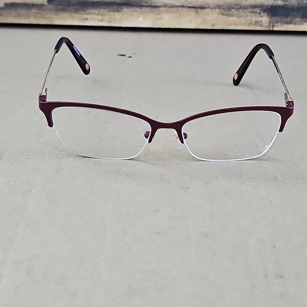 Nine West Eyeglasses Womens Purple  Half Rim Cat Eye NW1090 53-16-135